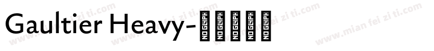 Gaultier Heavy字体转换